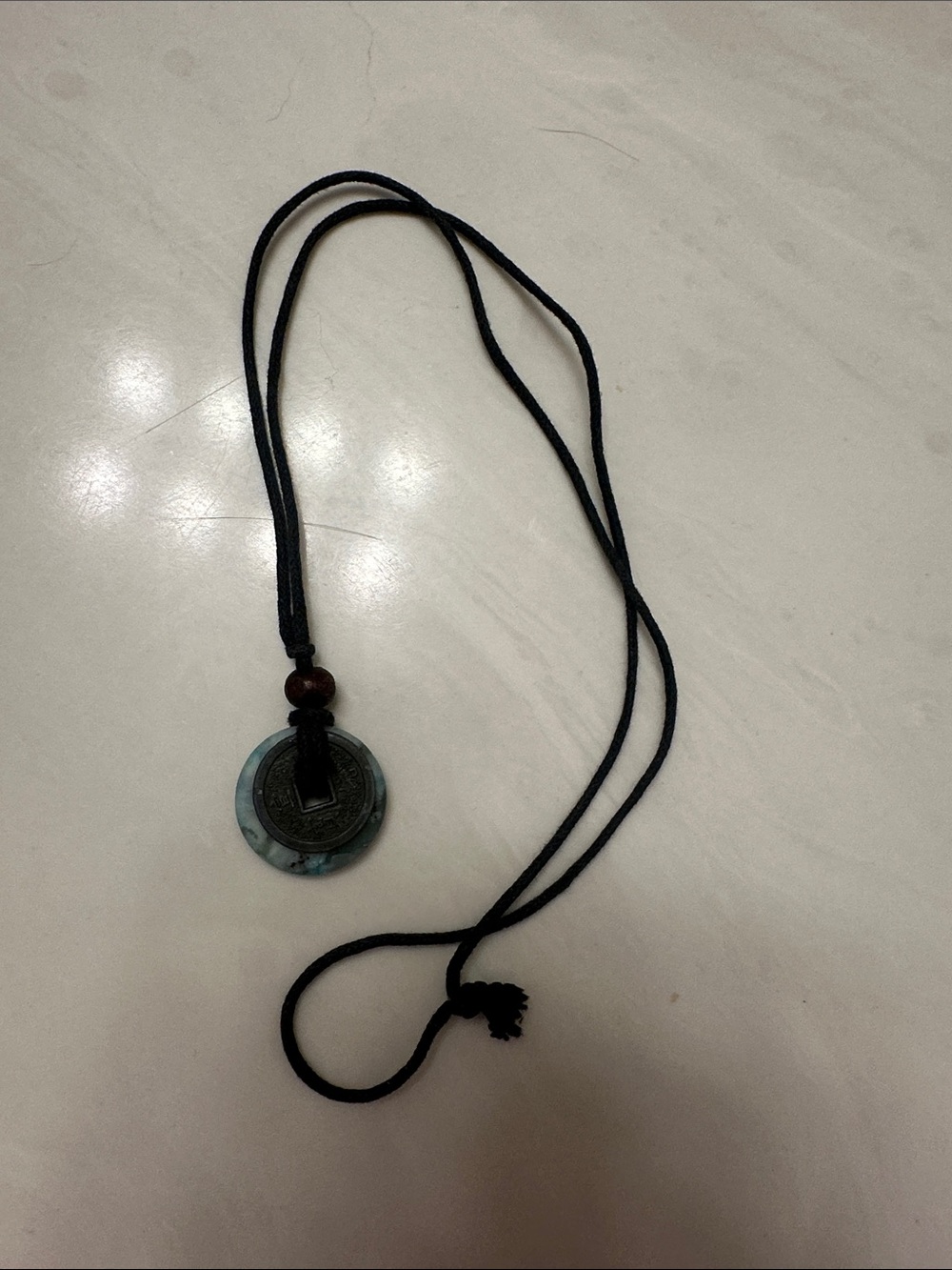 Jade Coin Pendant Necklace